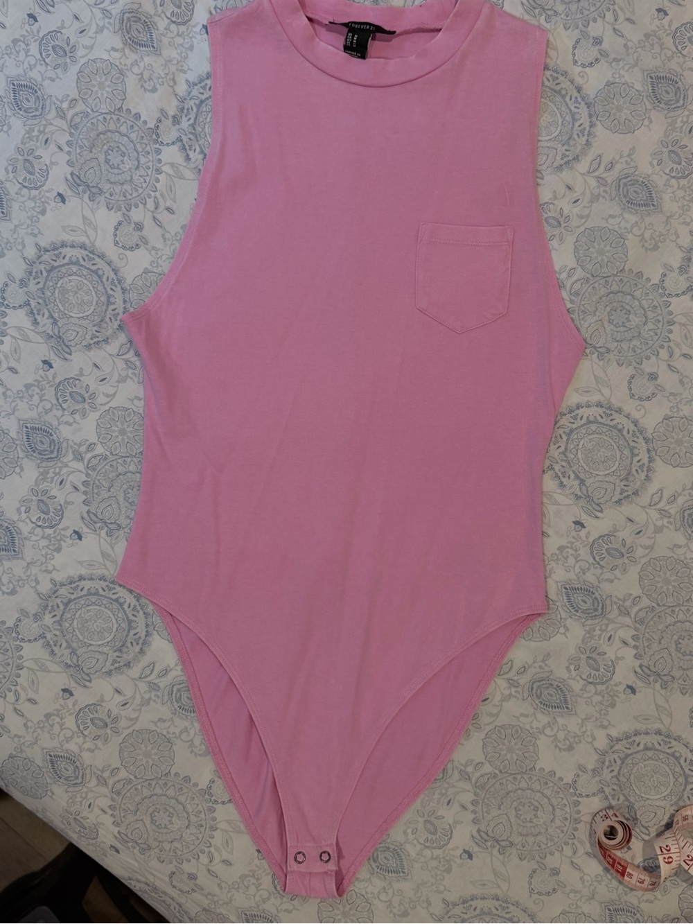 Forever 21 Pink Sleeveless Pocket Kids Bodysuit